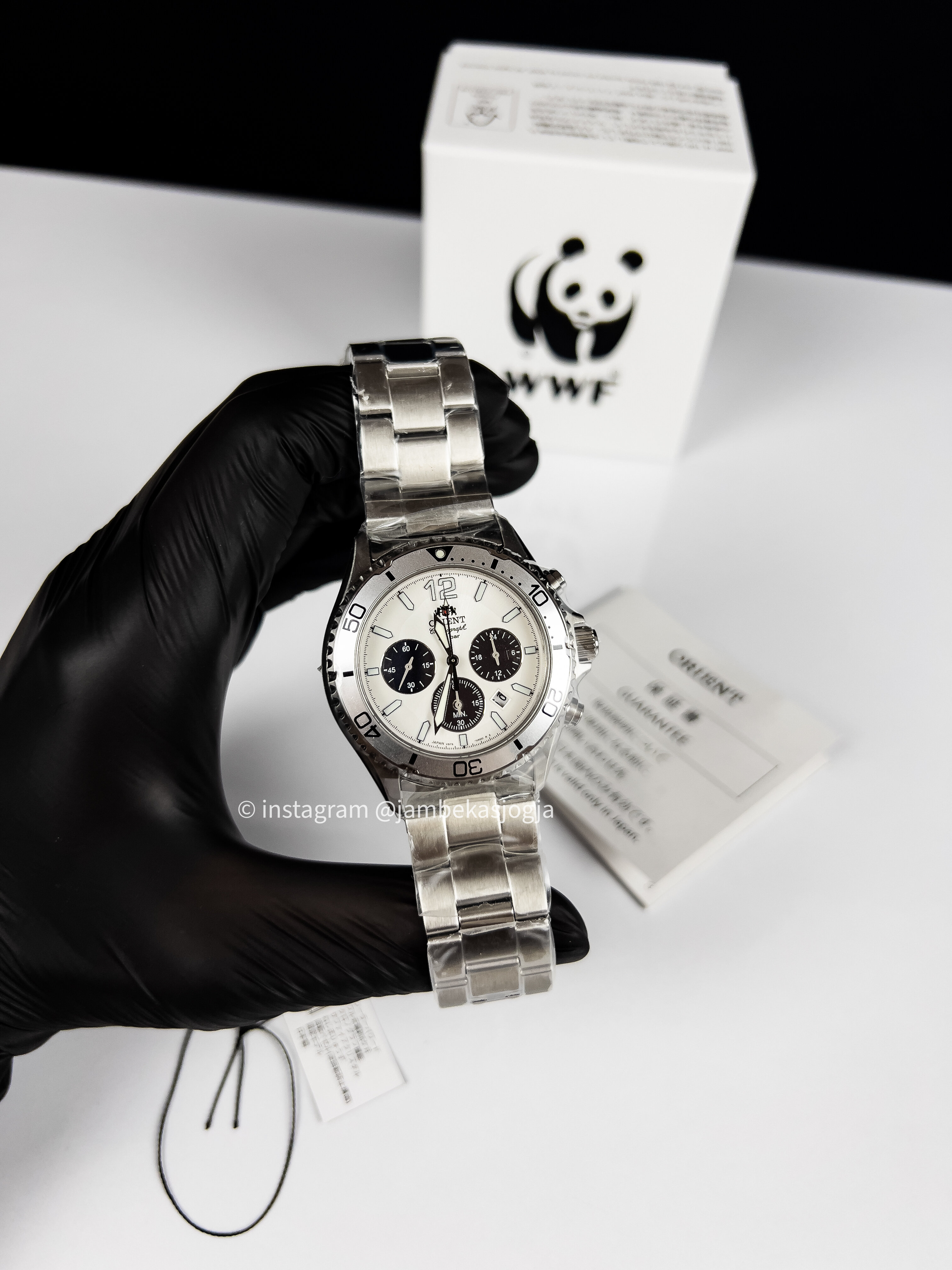 (SKU 53) Orient WWF Chronograph Solar Powered With Panda Dial