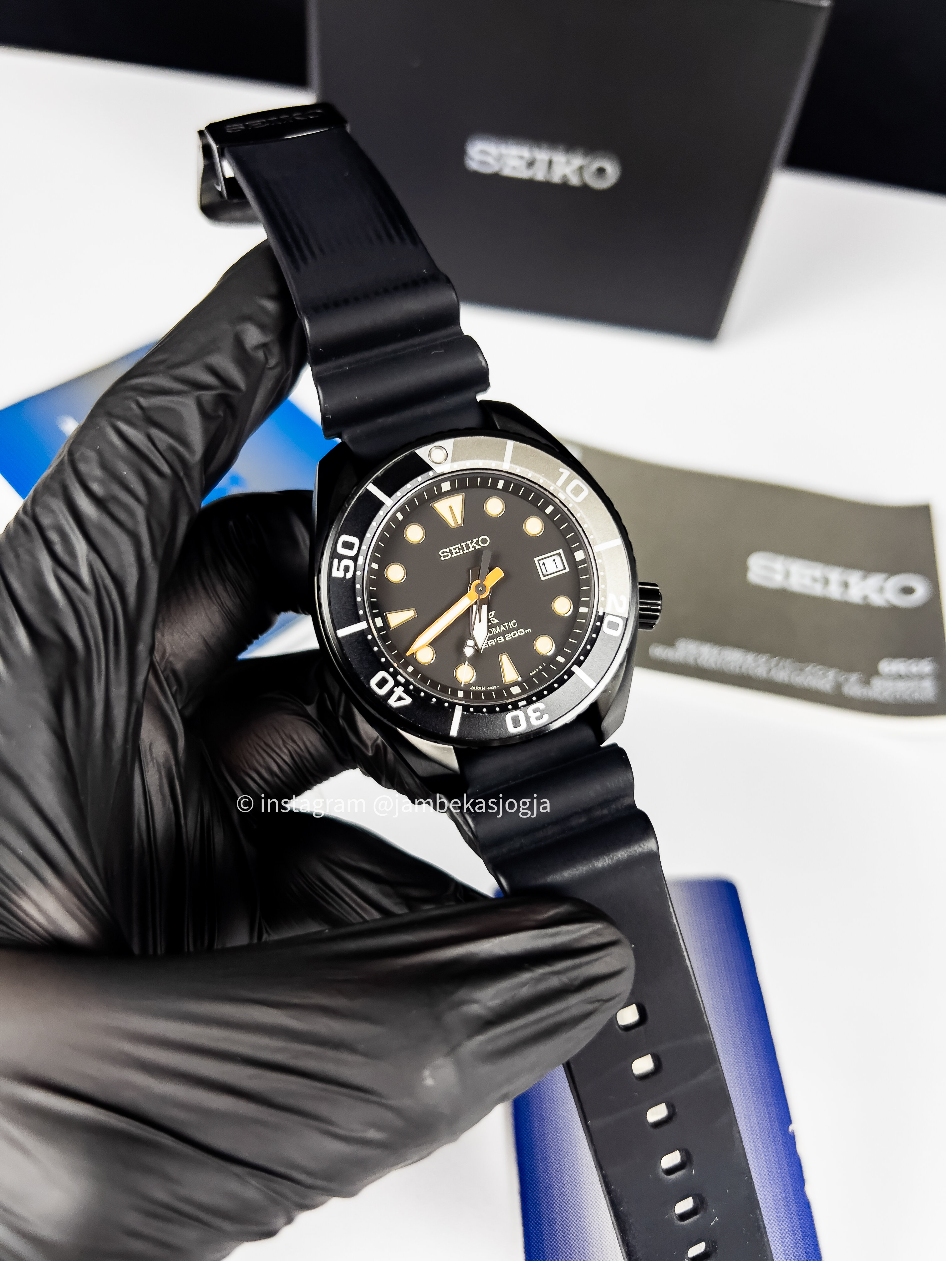 (SKU 49) Seiko Prospex SPB125J1 Automatic Black Series Divers 200M Water Resistance Limited Edition Number 1678/7000 GARANSI RESMI MEI 2026 🔰