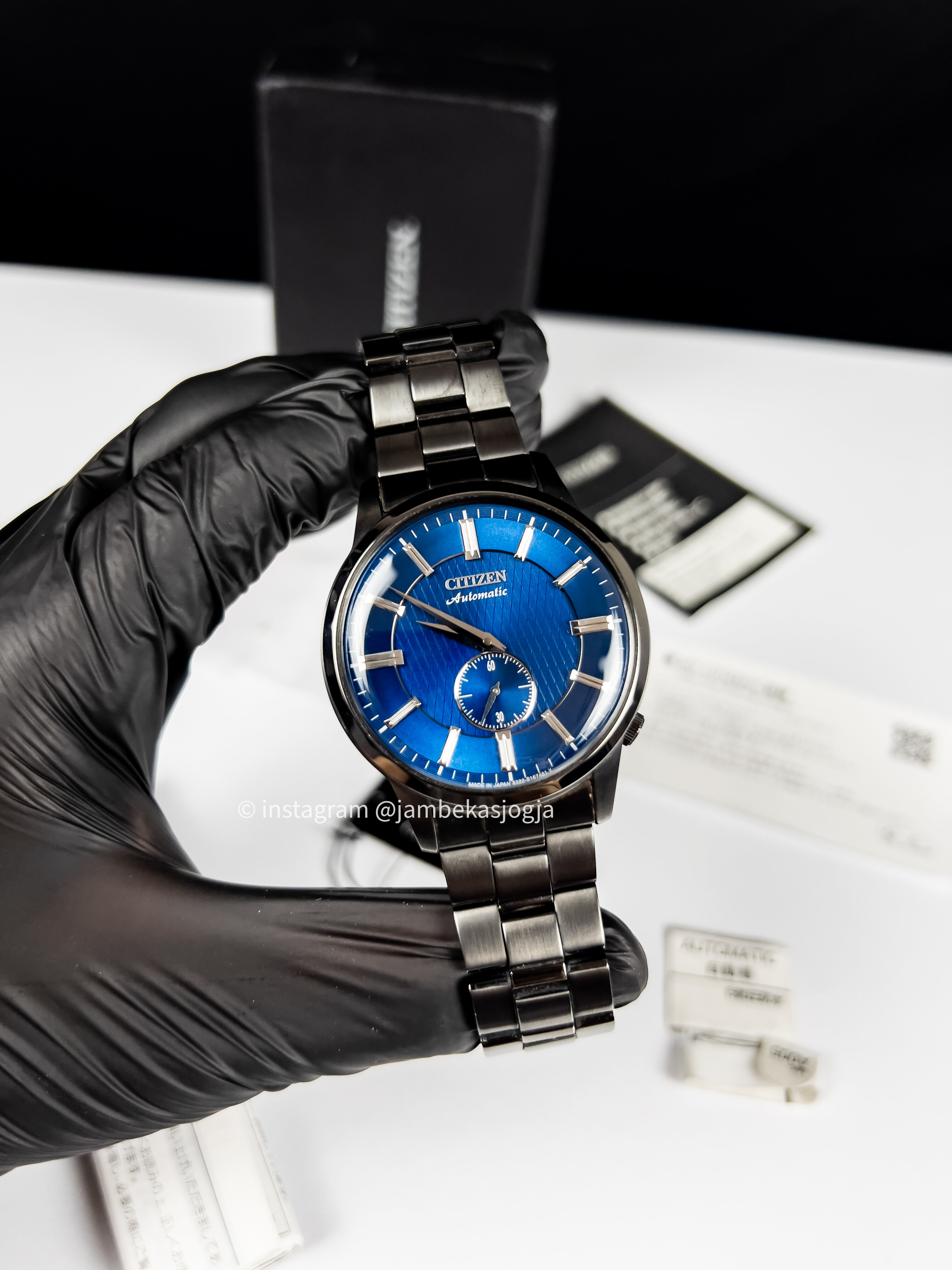 (SKU 31) Citizen NK5009-69N JDM 41mm 50m WR automatic men's watch blue dial Power Reserve Indicator cal.8322a
