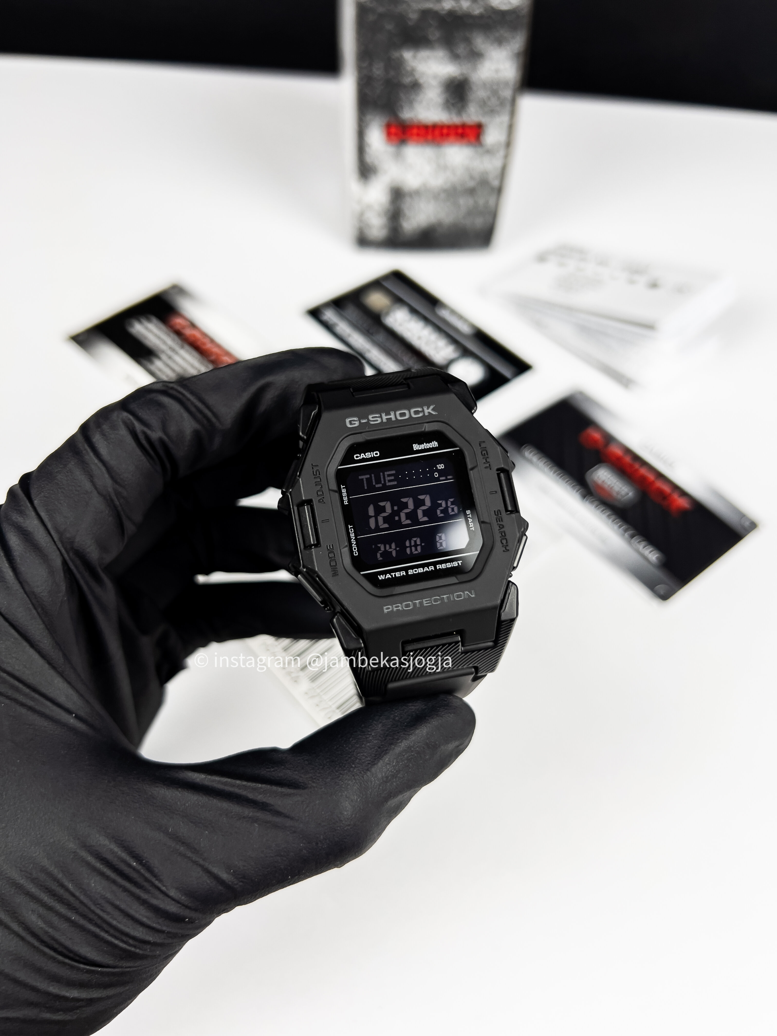 (SKU 82) Casio G-Shock GD-B500-1DR Compact Digital Dial Black Resin Band Smartwatch Gshock
