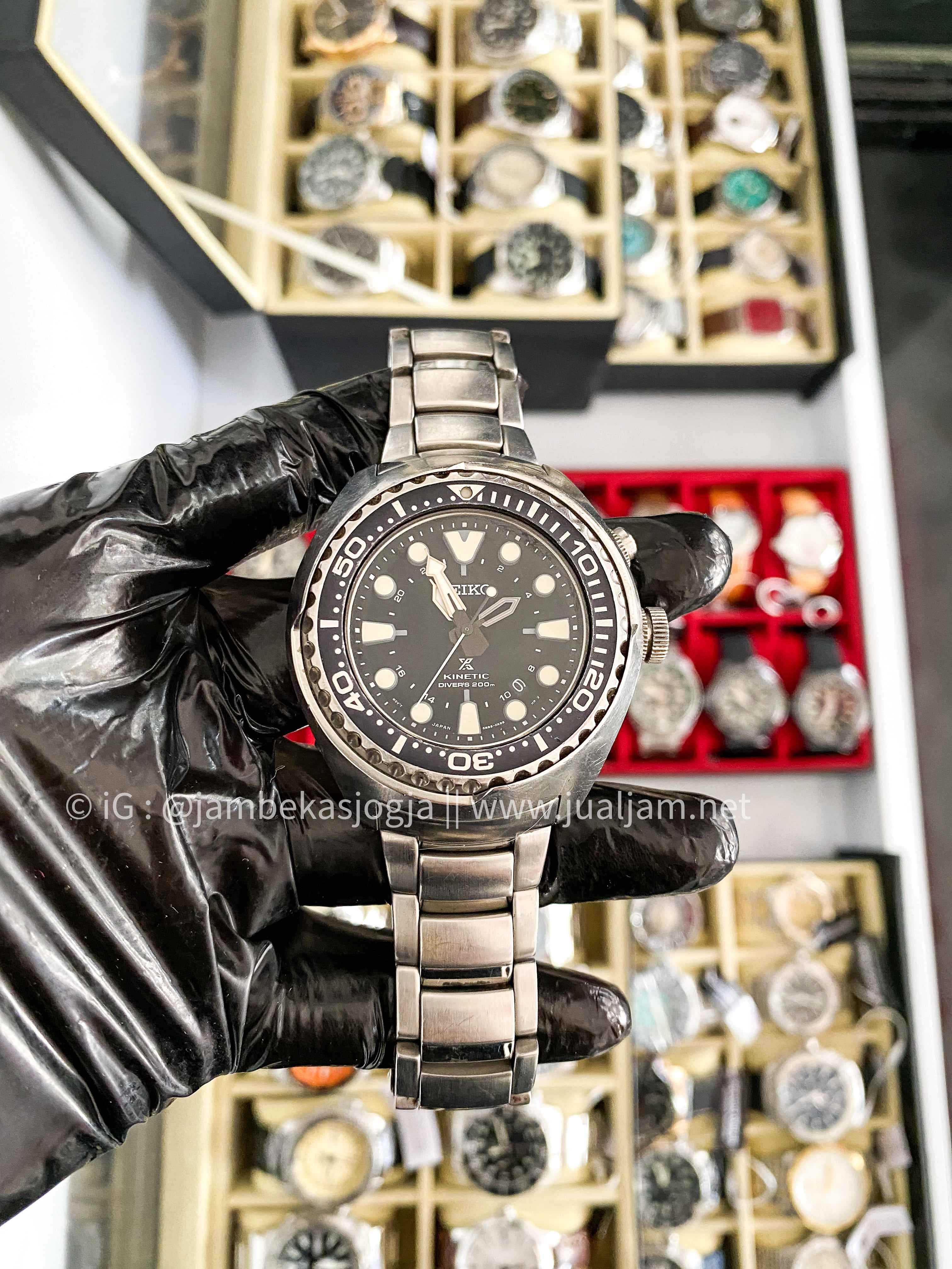 (SKU 338) Seiko Prospex SUN019P1 Kinetic GMT Divers 200M