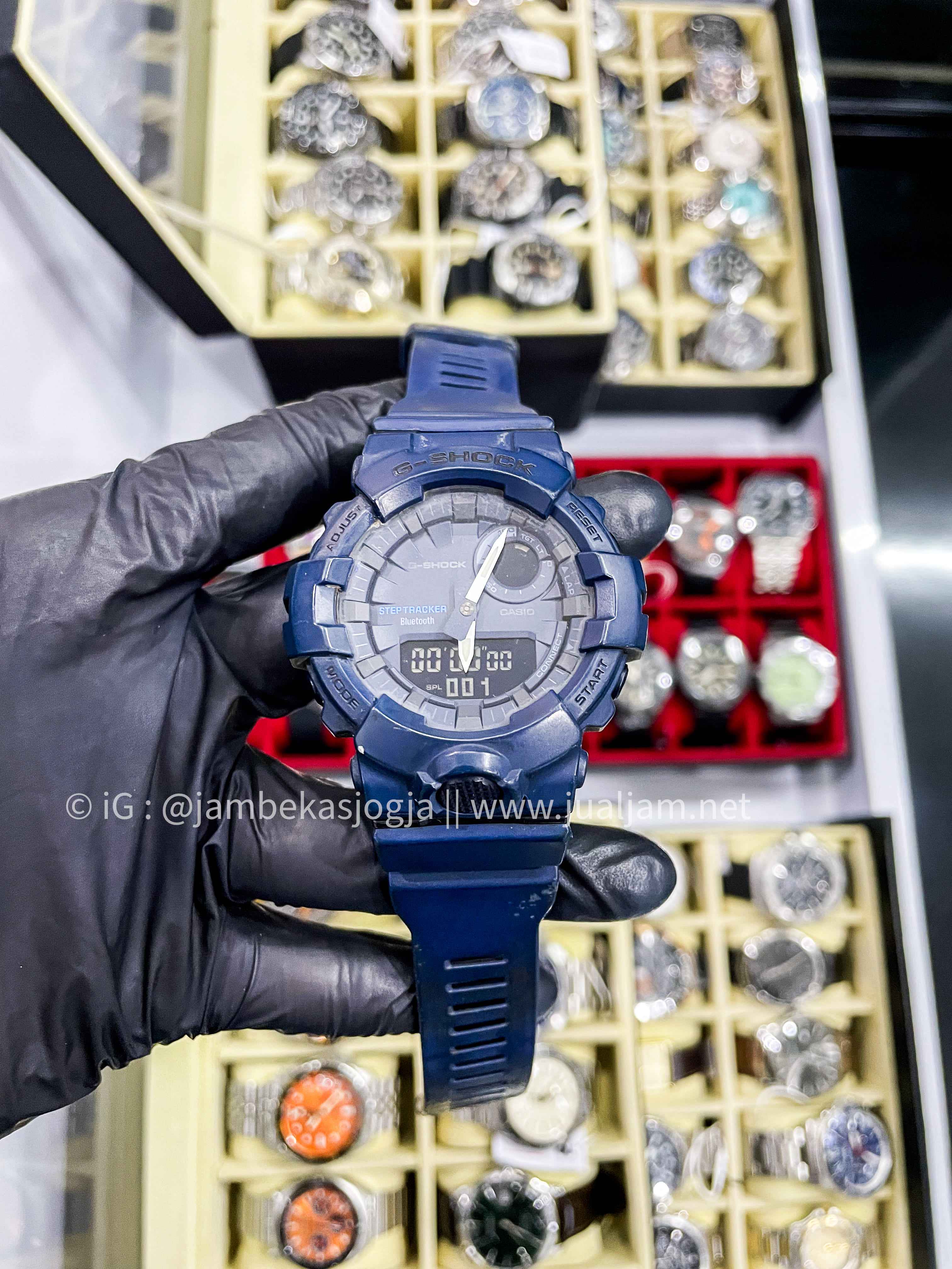 (SKU 382) Casio G-shock GBA-800-2ADR G-Squad Men Digital Analog Dial Blue Resin Band