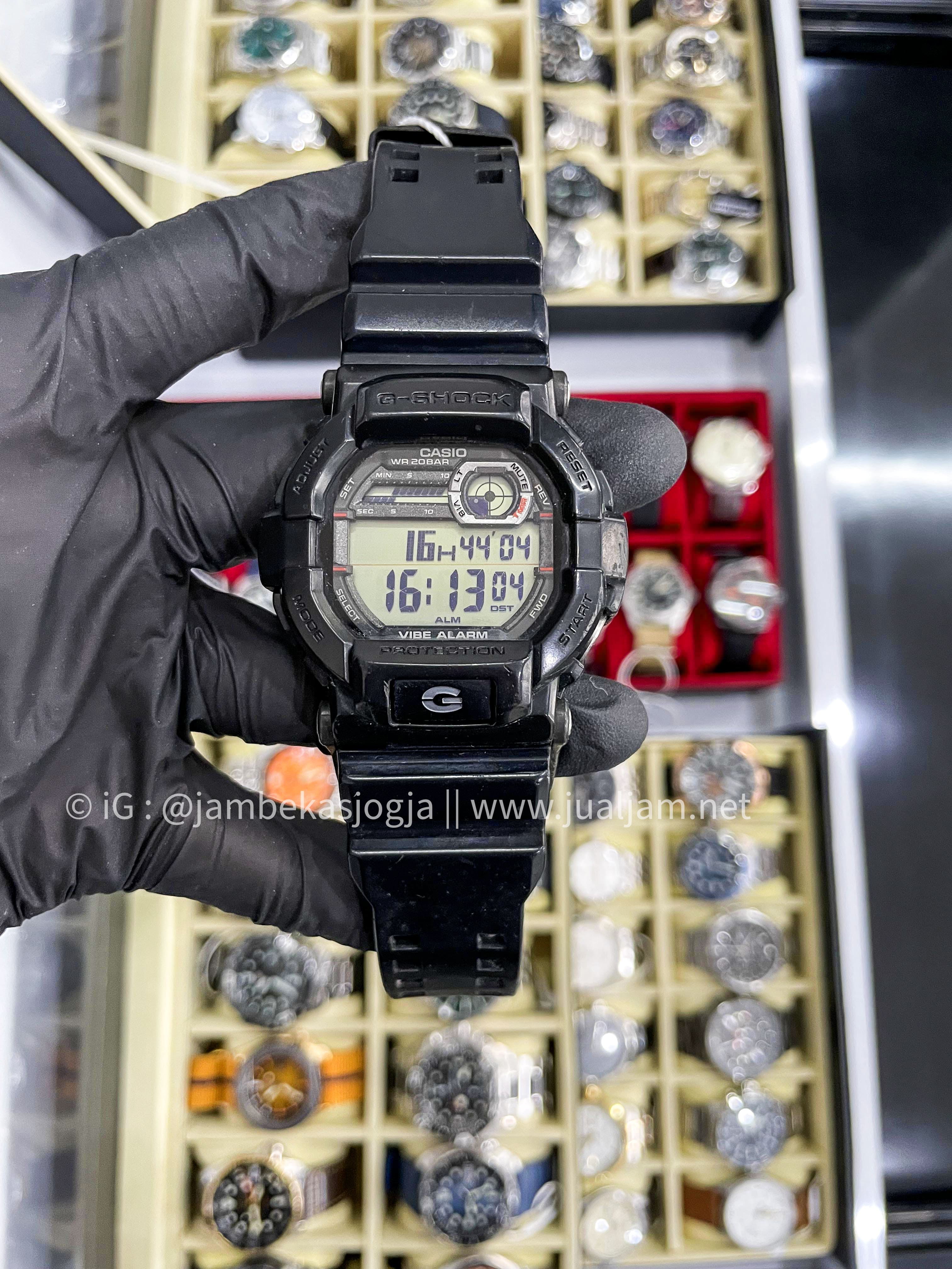 (SKU 440) Casio G-Shock GD-350-1BDR Men Digital Dial Black Resin Band