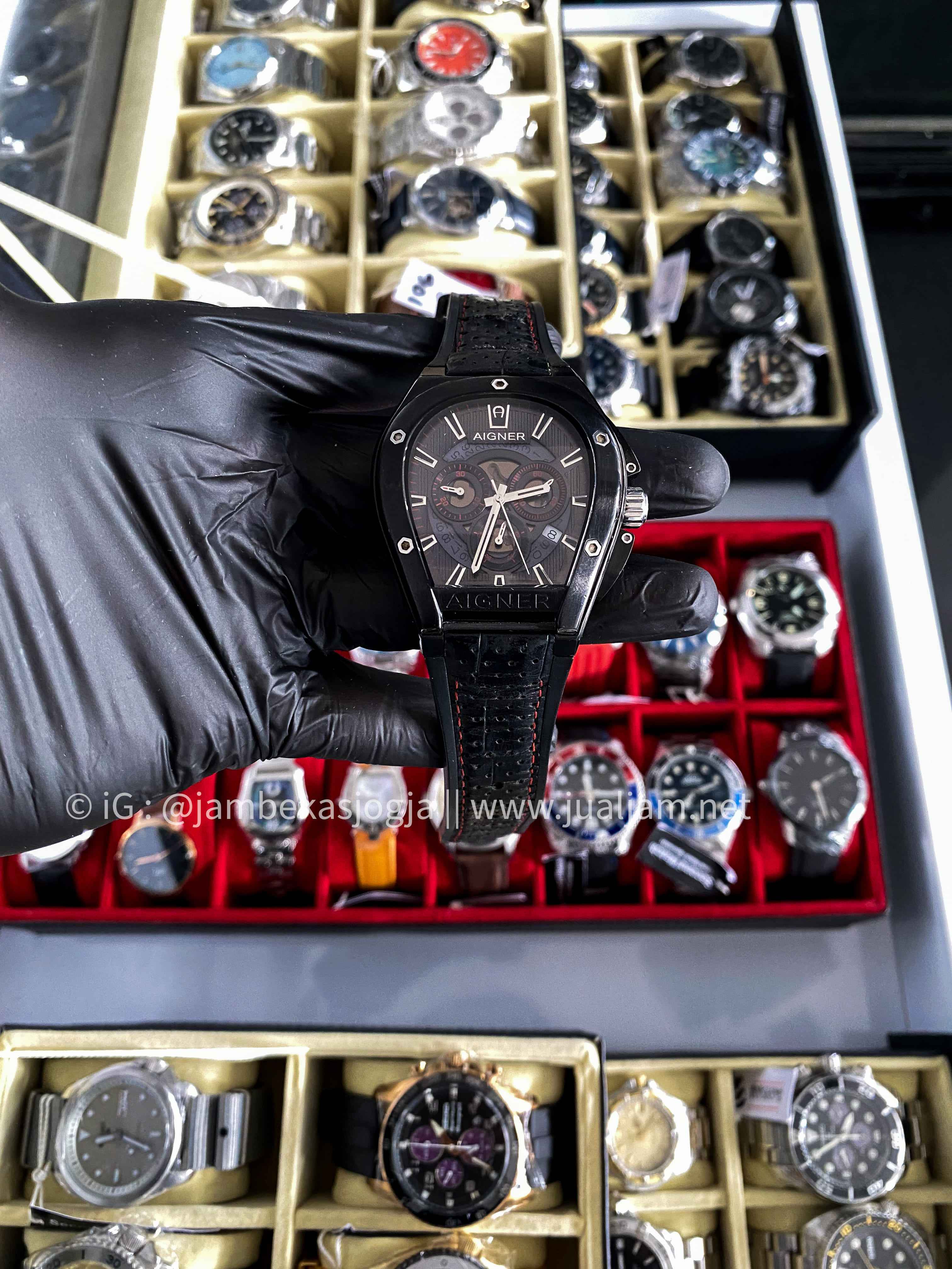 ( SKU 165) Aigner Pesaro A150103 - Jam Tangan Pria Original