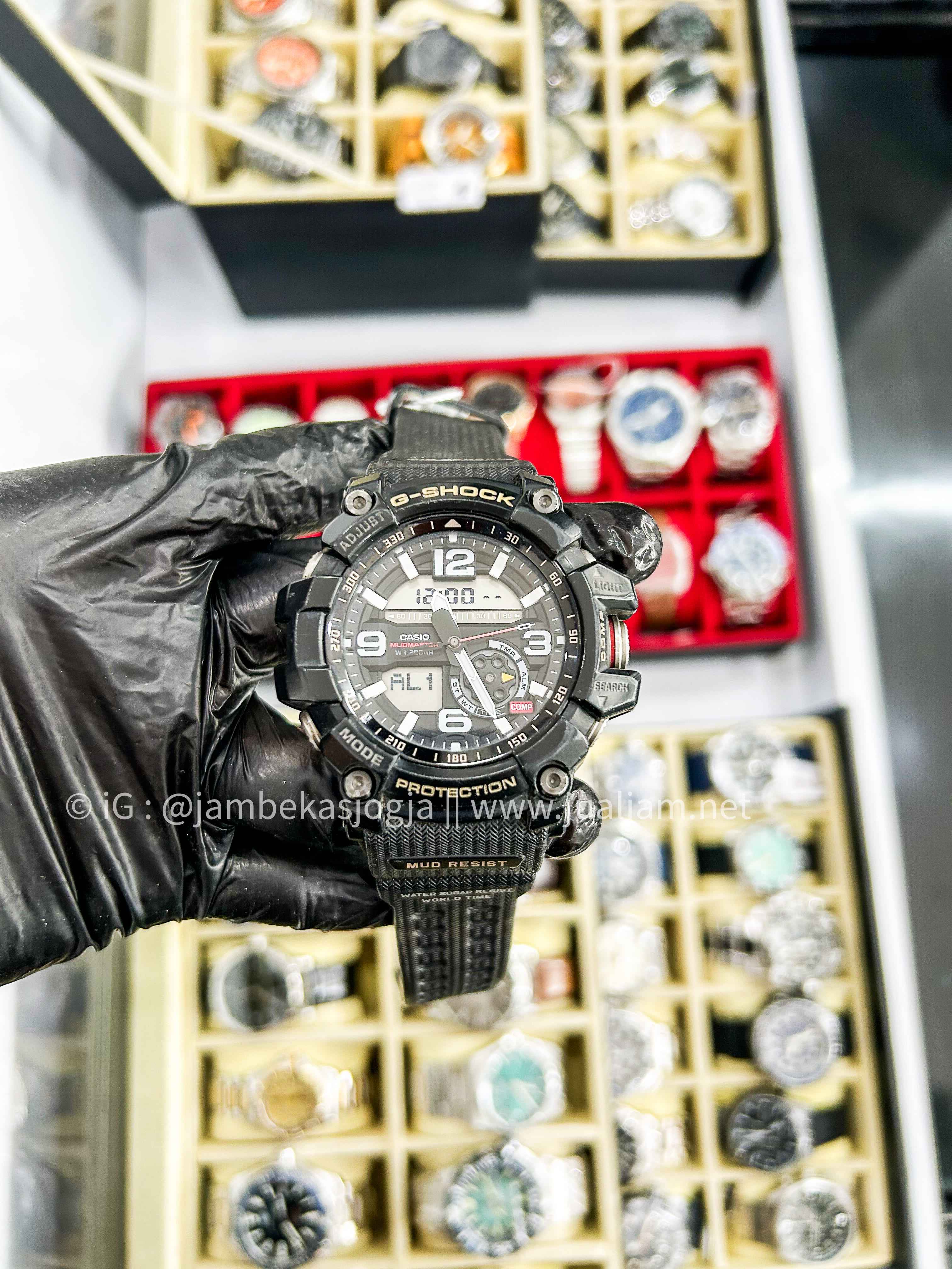 (SKU 485) Casio G-Shock Mudmaster GG-1000-1ADR Master Of G-Land Black Dial Black Resin Band