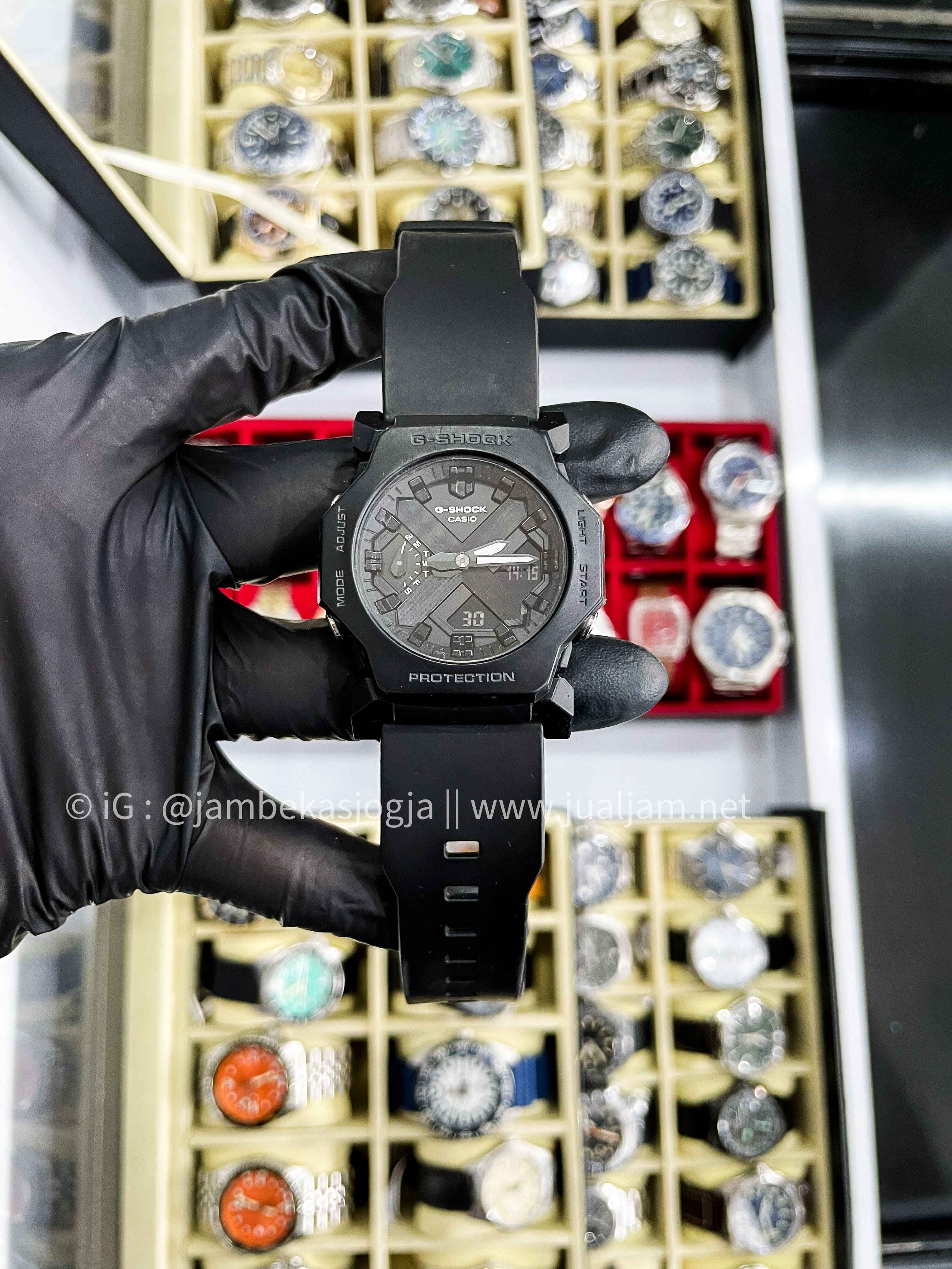 (SKU 495) Casio G-Shock GA-2300-1ADR Digital Analog Dial Black Resin Band  GARANSI RESMI OKTOBER 2026