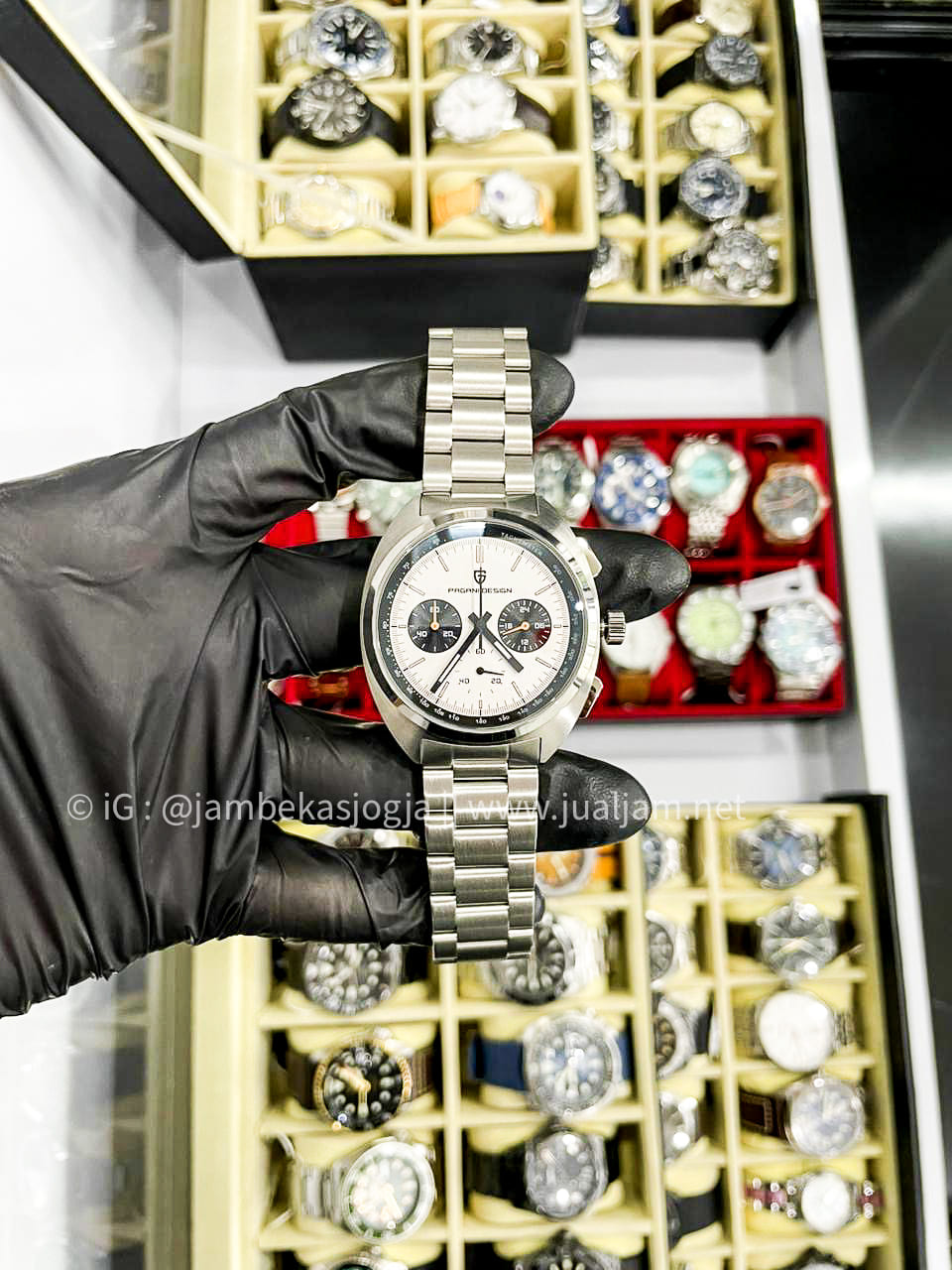 PAGANI DESIGN PD1782 Quartz Stainless steel strap  white dial  (TITIP JUAL)