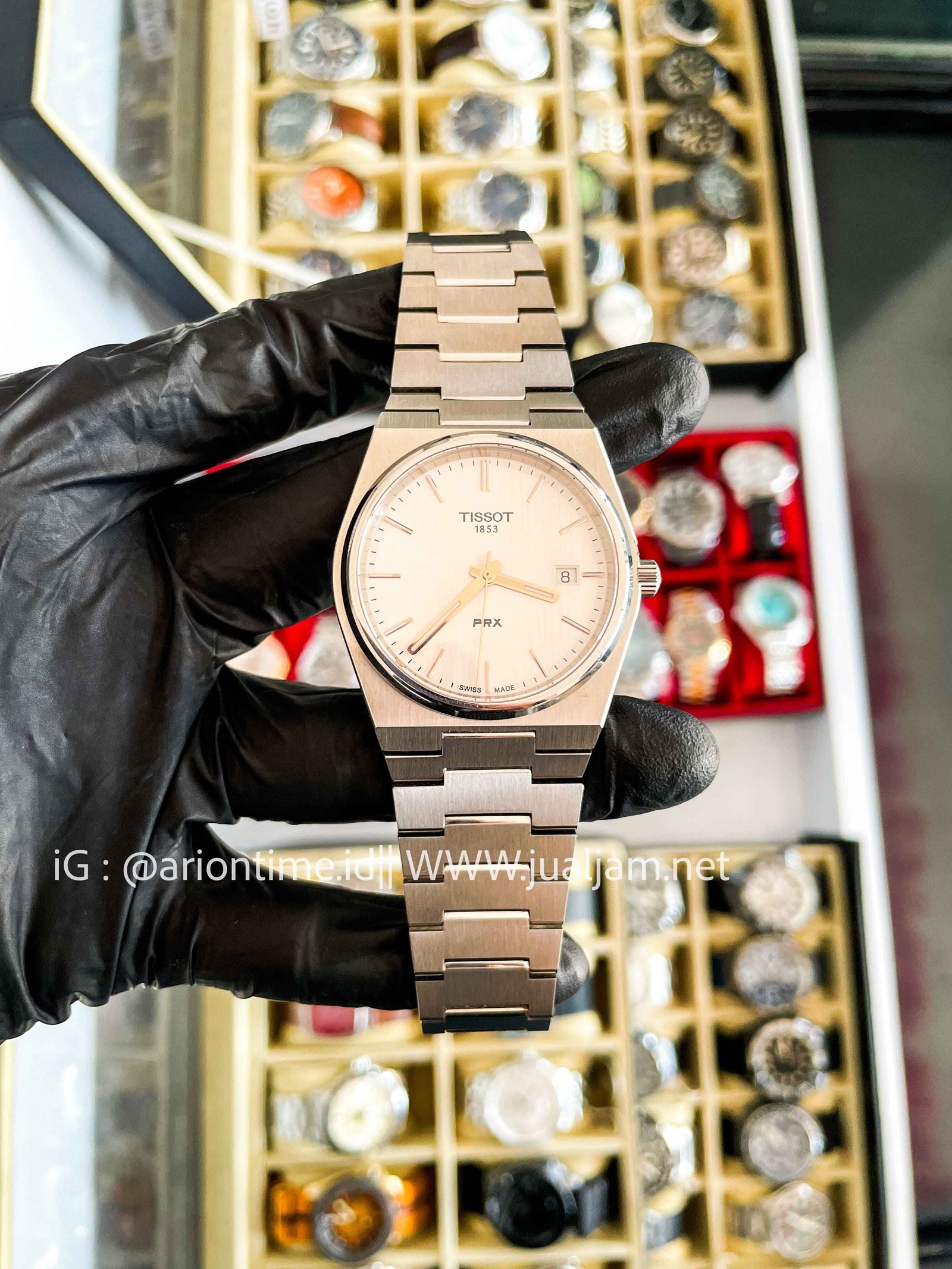 (SKU 587) Tissot PRX T137.410.11.031.00 Silver Dial Stainless Steel Strap 40 mm GARANSI RESMI JULI 2028